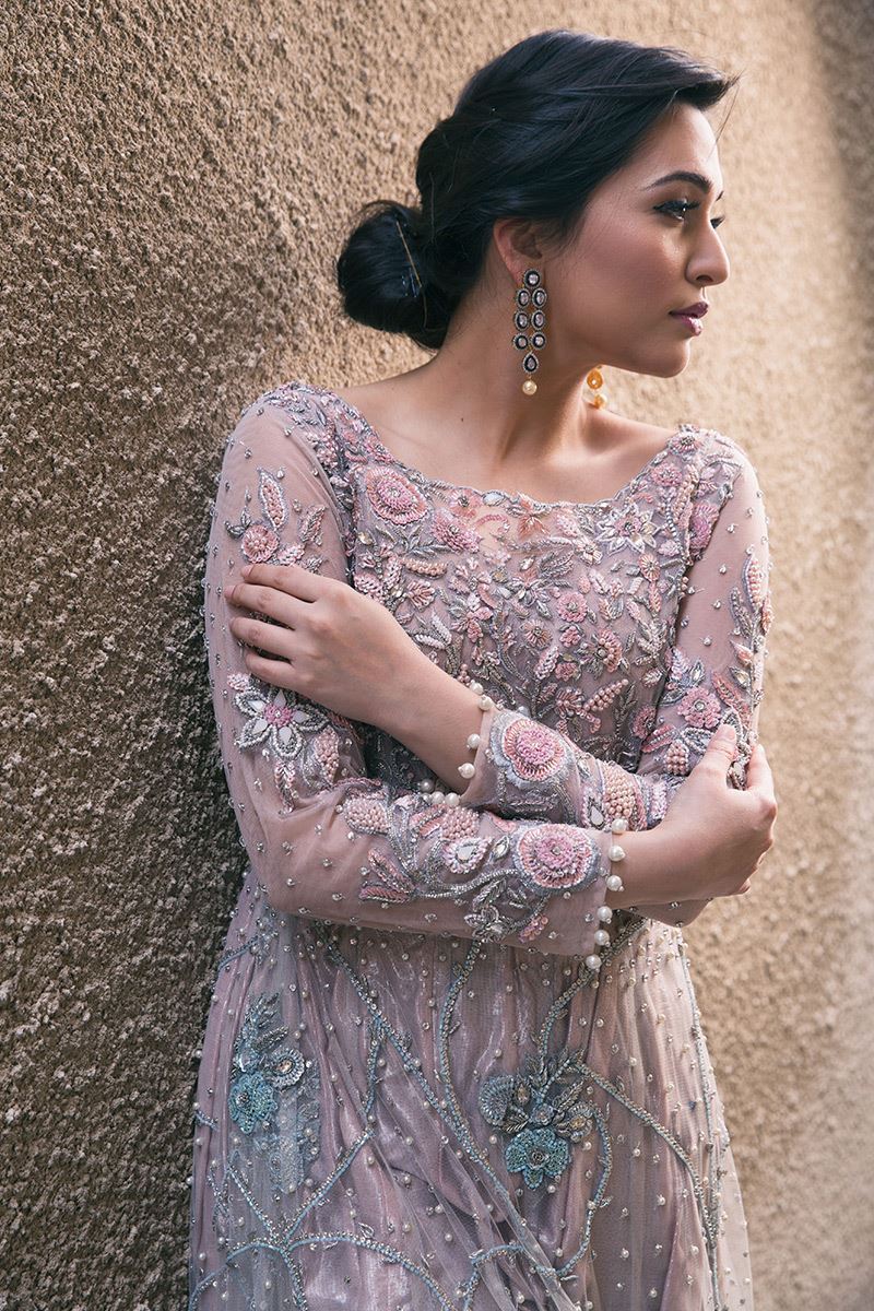 Ansab Jahangir – Women’s Clothing Designer. Frozen pink stone