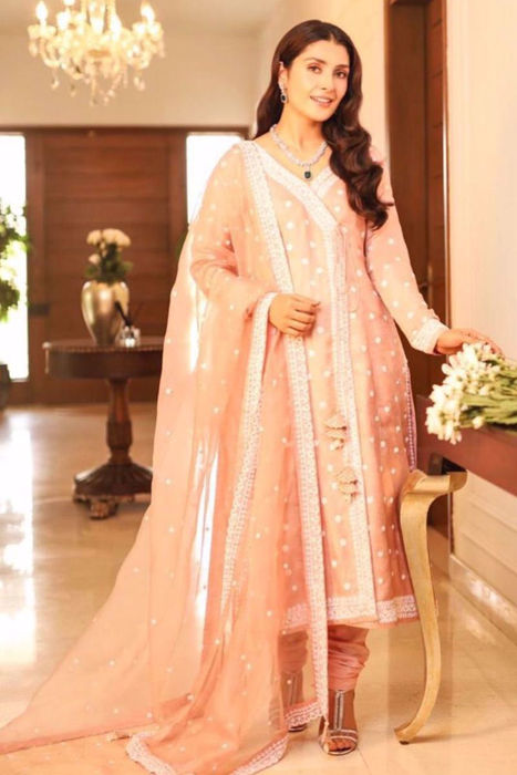 Embroidered Mesuri Front Open Maxi | Eid Affairs | M202145